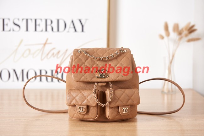 Chanel SMALL BACKPACK AS3860 brown