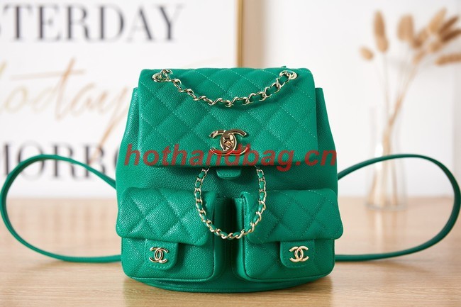 Chanel SMALL BACKPACK AS3860 green