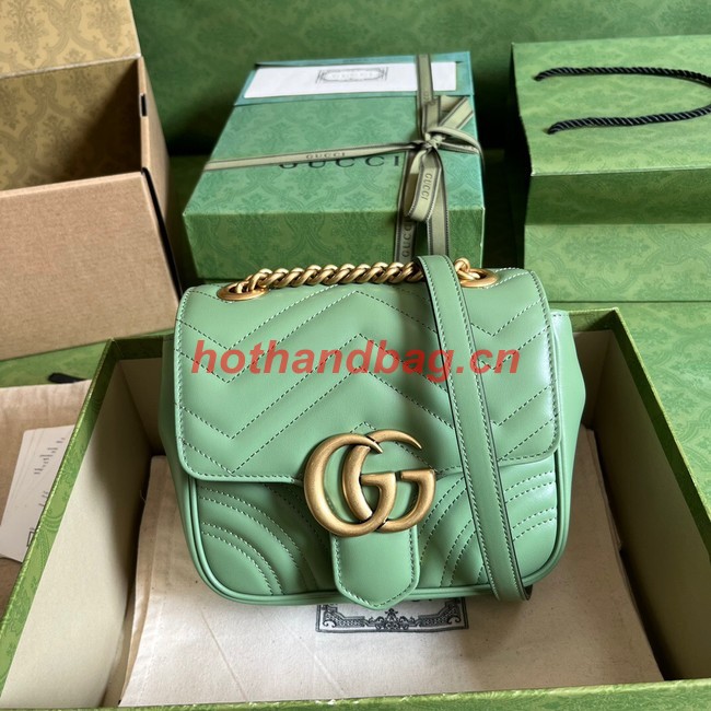 Gucci GG Marmont mini shoulder bag 739682 Sage green