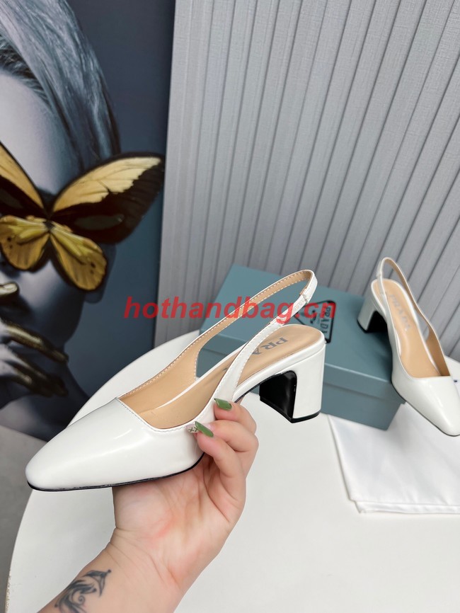 Prada Patent-leather slingback pumps 93174-5