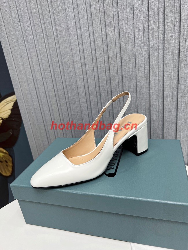 Prada Patent-leather slingback pumps 93174-5