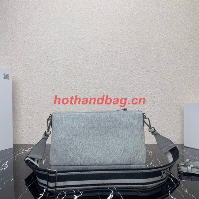 Prada Leather shoulder bag 1BH050 light blue