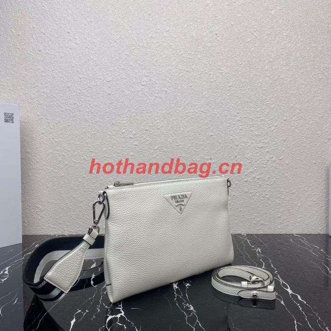 Prada Leather shoulder bag 1BH050 white