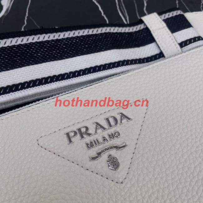 Prada Leather shoulder bag 1BH050 white