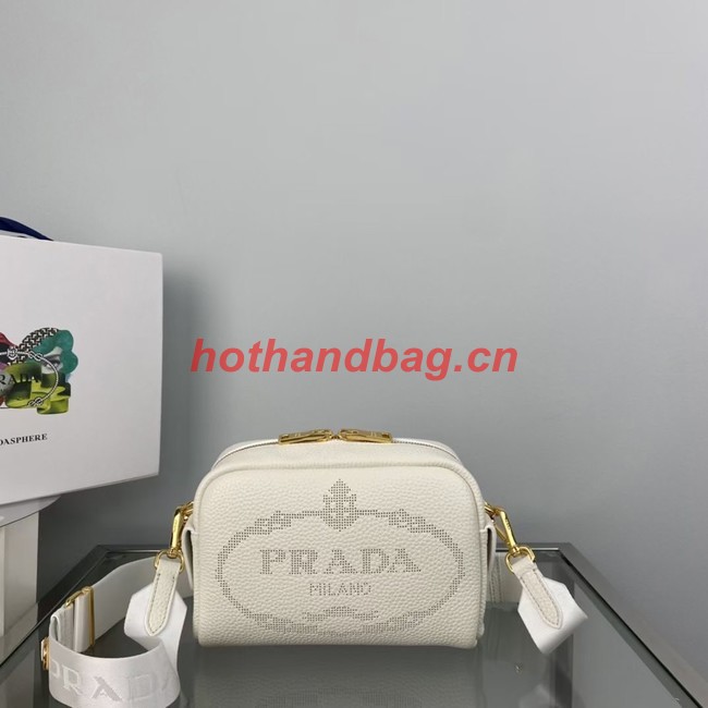 Prada Medium leather bag 1BH187 white