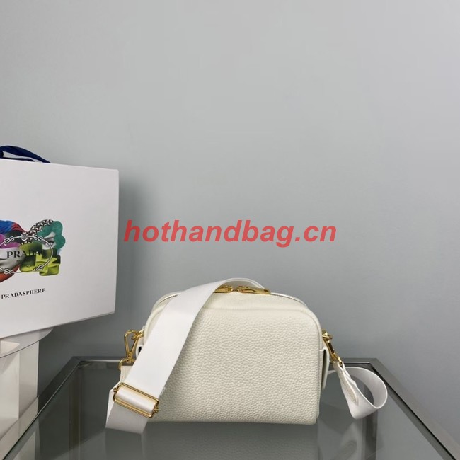 Prada Medium leather bag 1BH187 white