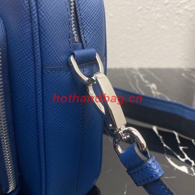 Prada Saffiano leather shoulder bag 2VH152 blue