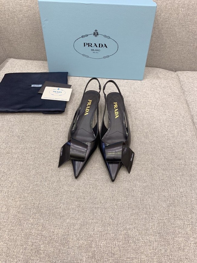 Prada Soft padded leather slingback pumps 93225-3