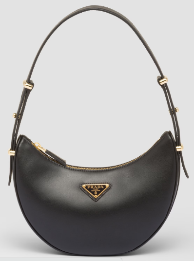 Prada leather shoulder bag 1BC194 black