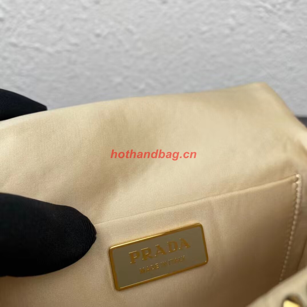 Prada Crystal-studded satin pouch 1HD339 gold