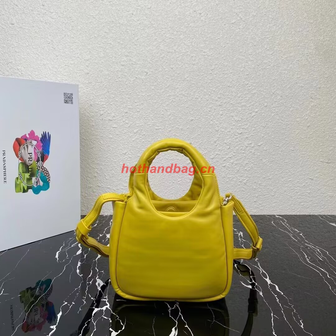 Prada Small padded Soft nappa-leather bag 1BA359 yellow