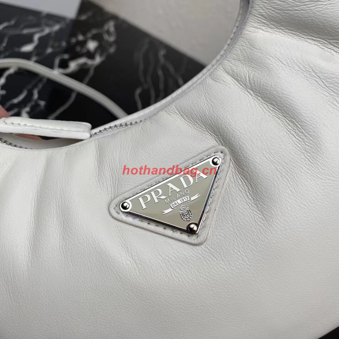 Prada Soft padded nappa leather mini-bag 1BA384 white