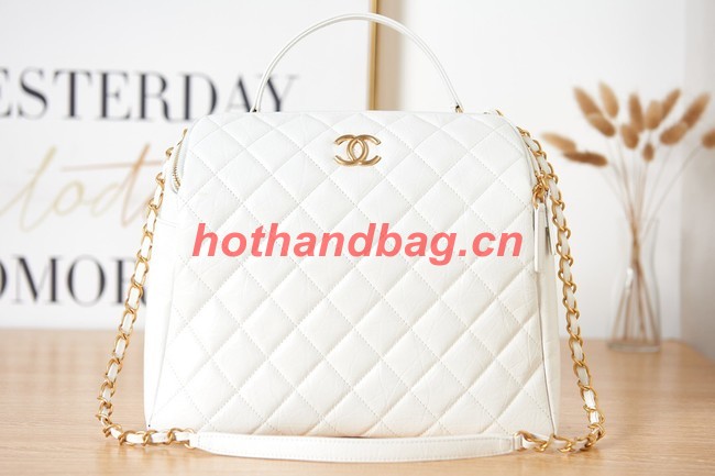 Chanel LARGE BOWLING BAG AS3741 white