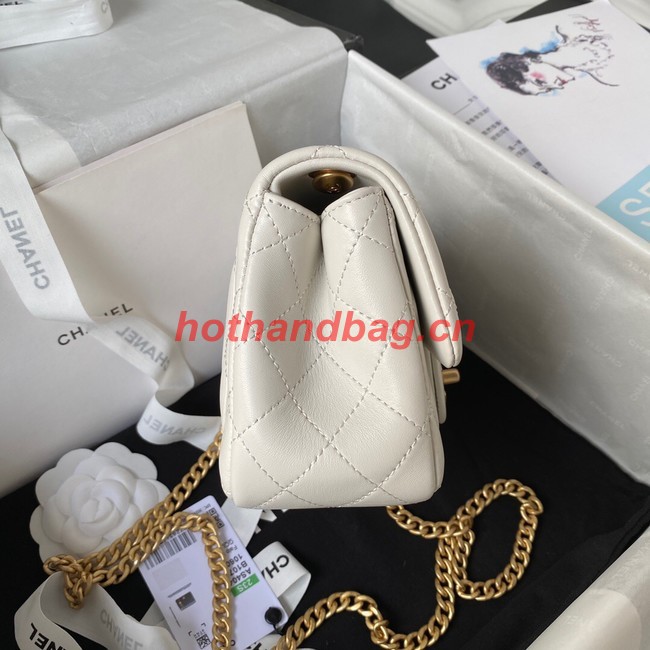 Chanel MINI FLAP BAG AS4040 white