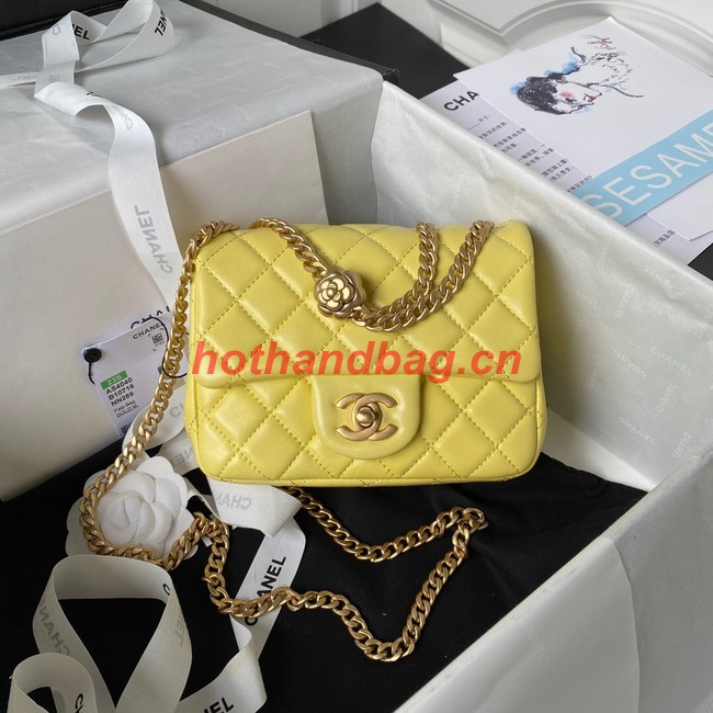 Chanel MINI FLAP BAG AS4040 yellow