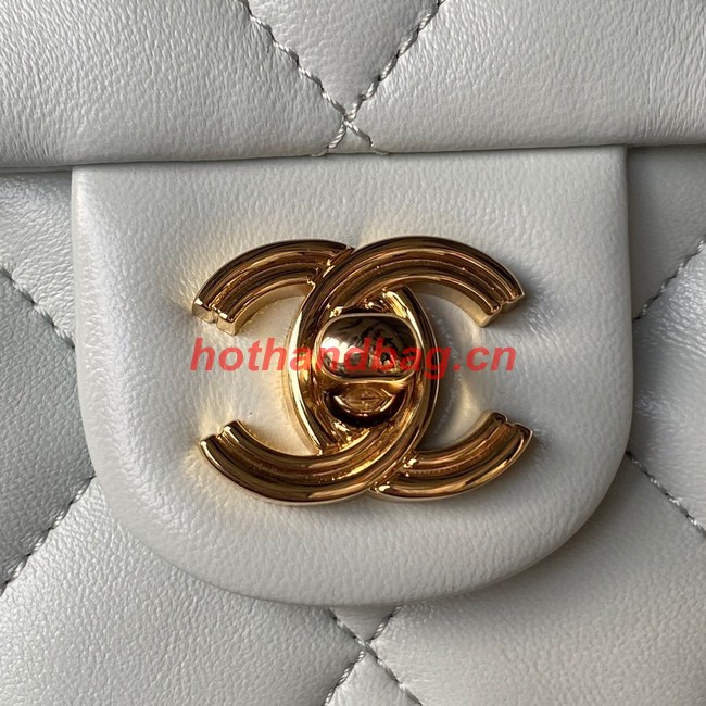 Chanel SMALL FLAP BAG WITH TOP HANDLE AS4023 Ice blue