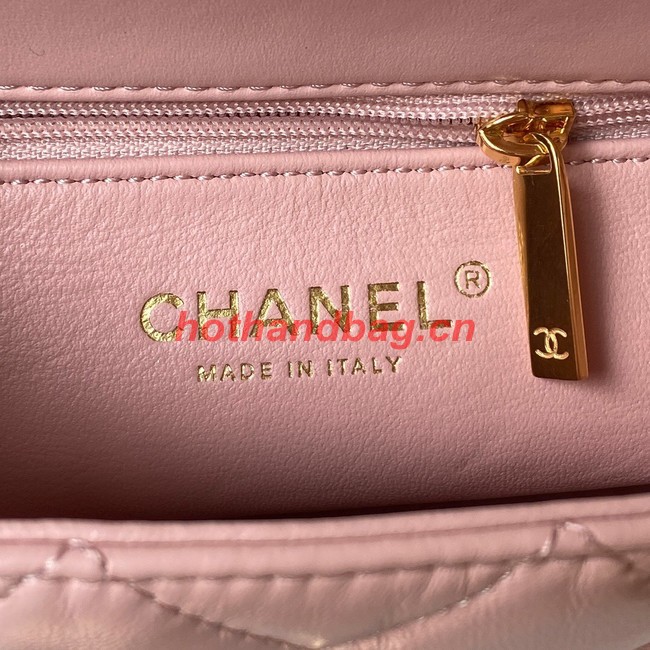 Chanel SMALL FLAP BAG WITH TOP HANDLE AS4023 pink