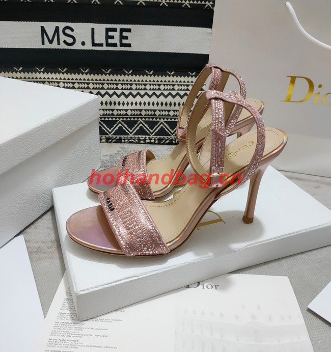 Dior DWAY HEELED SANDAL Embroidered Satin and Cotton 93284-1