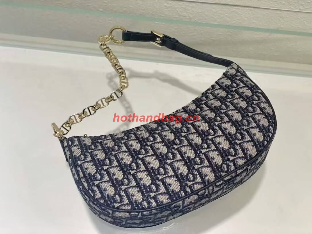 CD LOUNGE BAG Blue Dior Oblique Jacquard M22626T