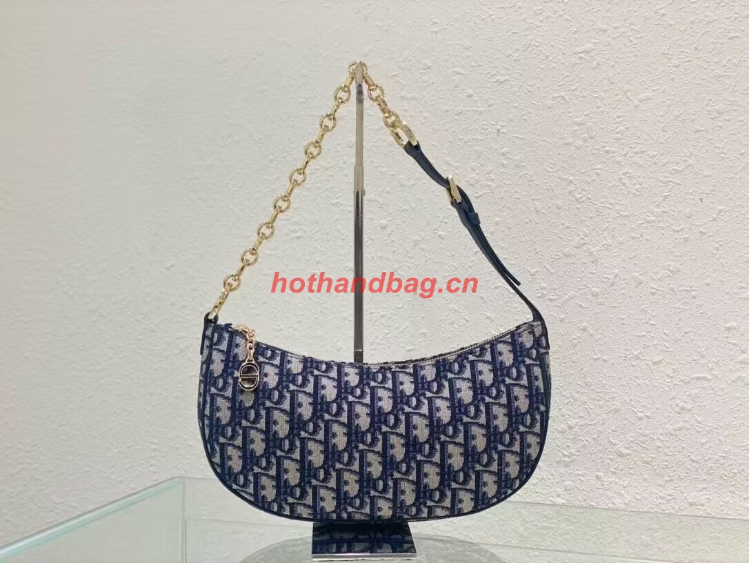 CD LOUNGE BAG Blue Dior Oblique Jacquard M22626T