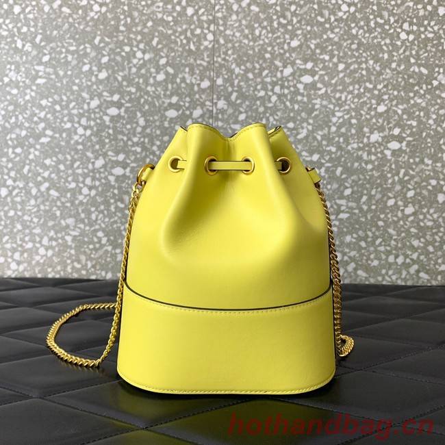 VALENTINO VLOGO SIGNATURE Lambskin Mini Bucket Bag FI16 yellow