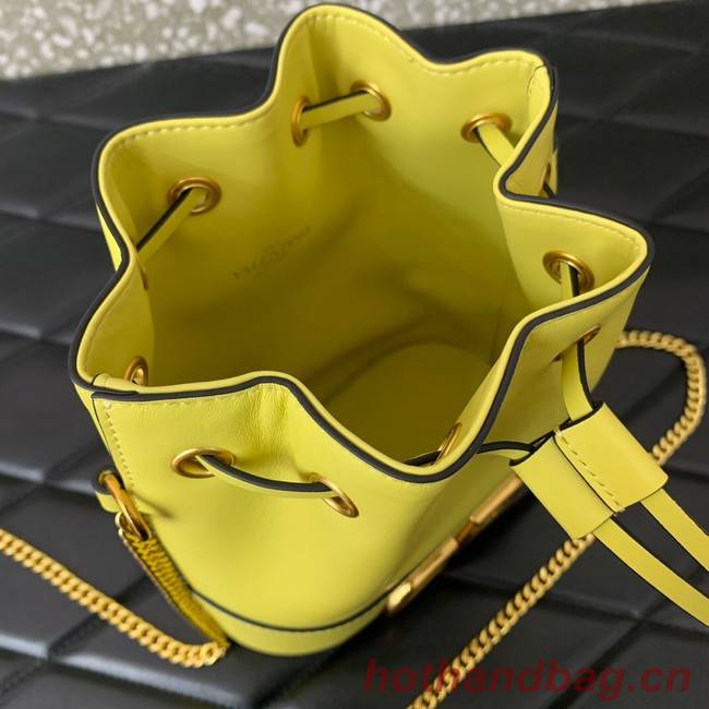 VALENTINO VLOGO SIGNATURE Lambskin Mini Bucket Bag FI16 yellow