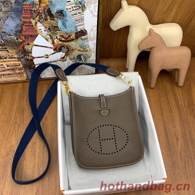 Hermes Evelyne original togo leather mini Shoulder Bag H15655-3