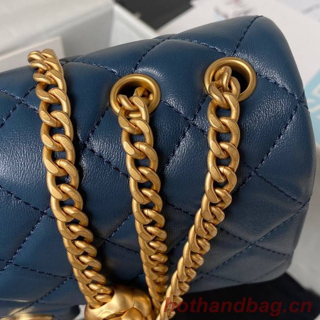 Chanel SMALL FLAP BAG AS4064 dark blue