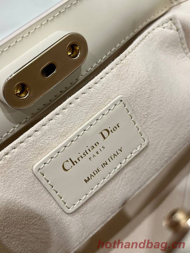 SMALL DIOR KEY BAG Dusty Ivory Box Calfskin M1844O