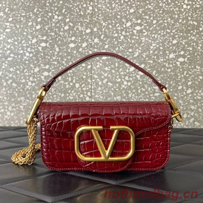 VALENTINO GARAVANI Loco Calf leather bag WA0K53 wine