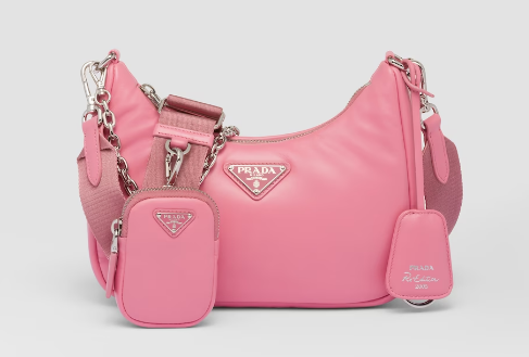 Prada Padded nappa-leather Prada Re-Edition 2005 shoulder bag 1BH204 pink