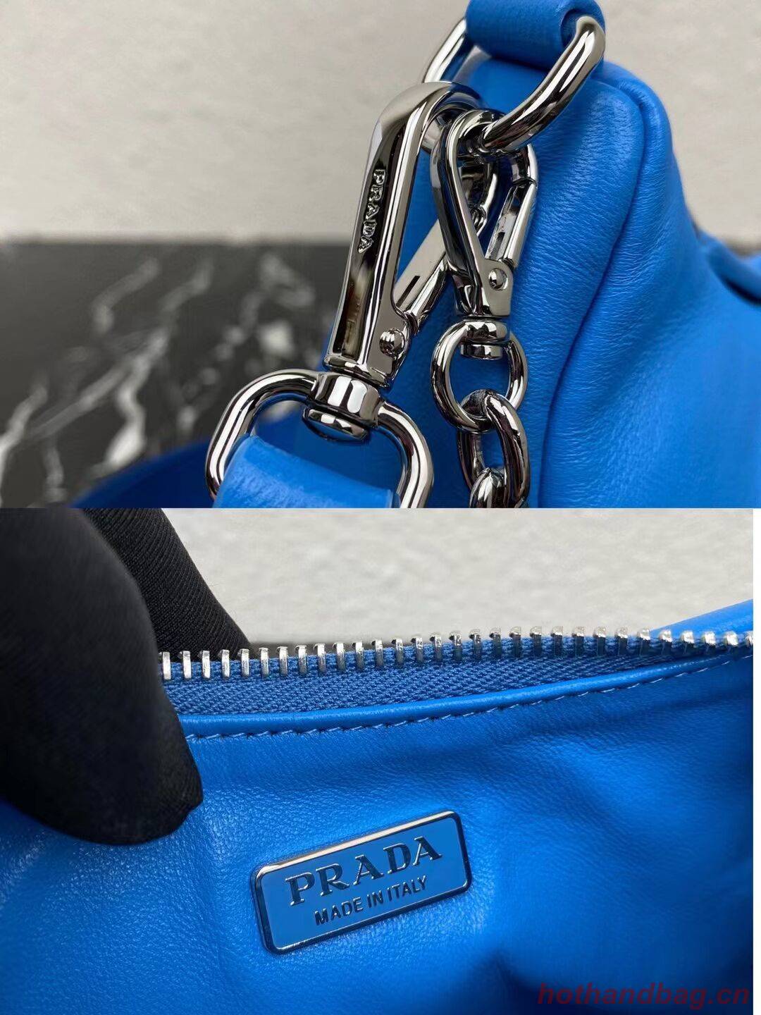 Prada Padded nappa-leather Re-Edition 2005 shoulder bag 1BH204 blue