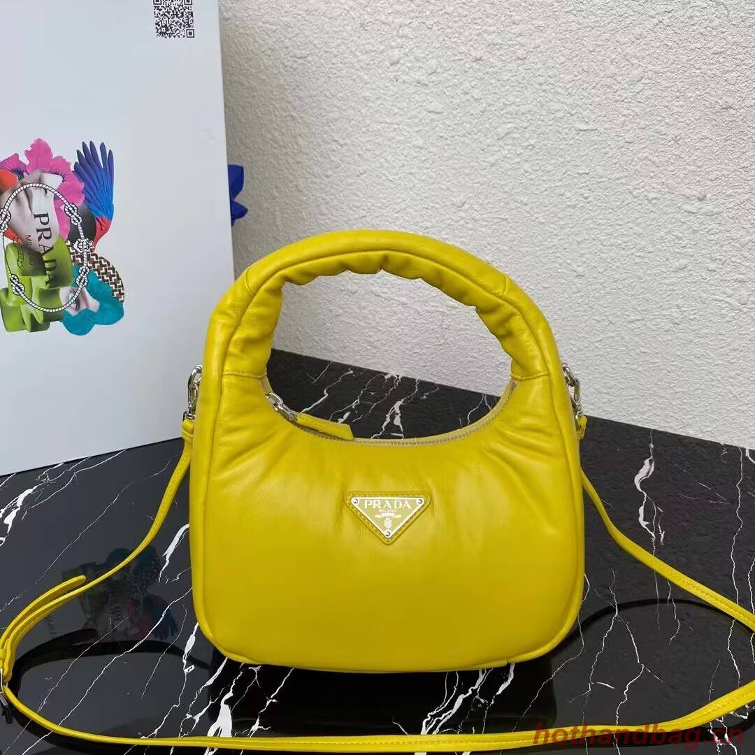 Prada Soft padded nappa leather mini-bag 1BA384 yellow