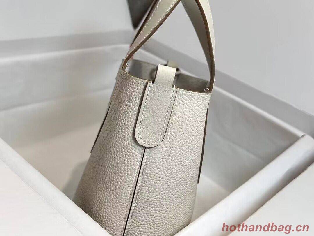 Hermes Original Togo Leather Bag H3602 White