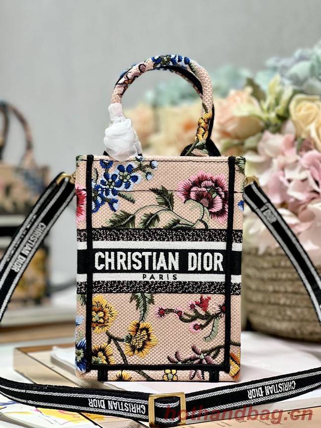 MINI DIOR BOOK TOTE PHONE BAG Embroidery S5555CES-4