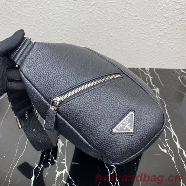 Prada Leather bag with shoulder strap 2VH165 black