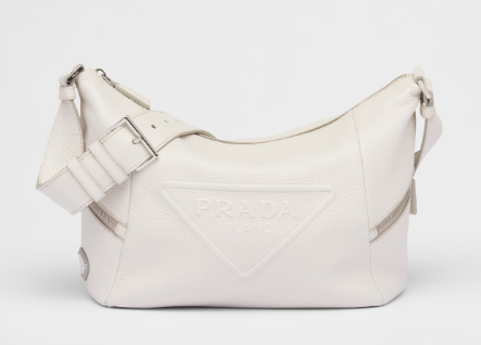 Prada Leather bag with shoulder strap 2VH165 white