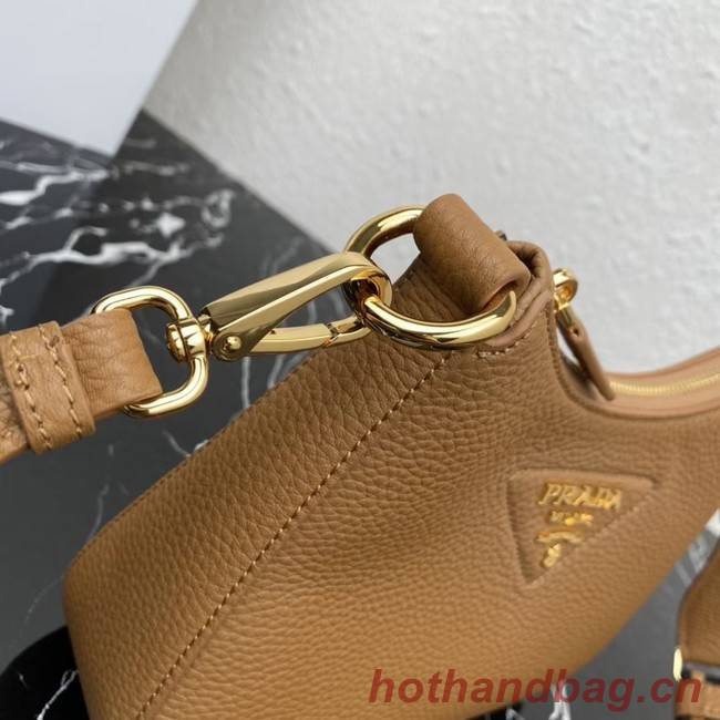 Prada Leather shoulder bag 1BH193 Caramel