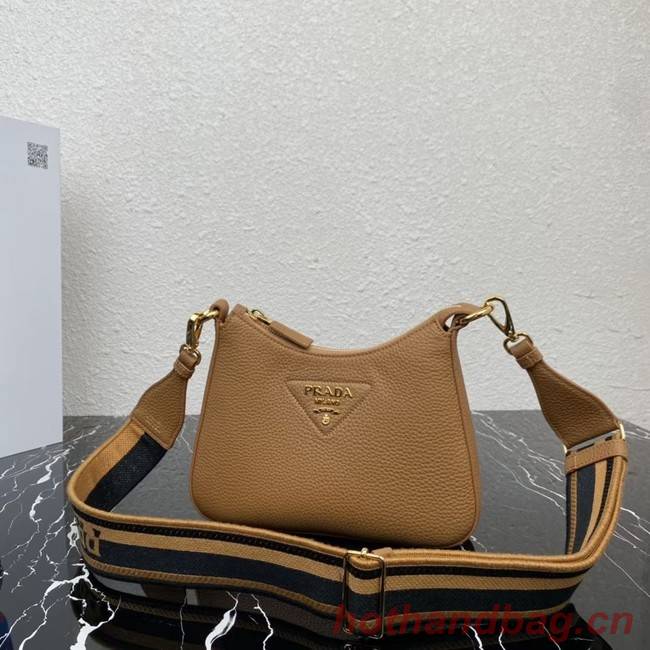 Prada Leather shoulder bag 1BH193 Caramel