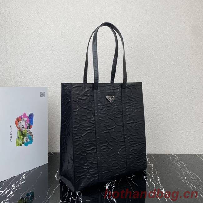 Prada Medium antiqued nappa leather tote bag 1BG587 black