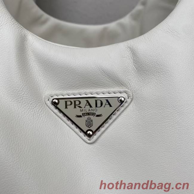 Prada Medium padded Soft nappa leather bag 1BG413 white