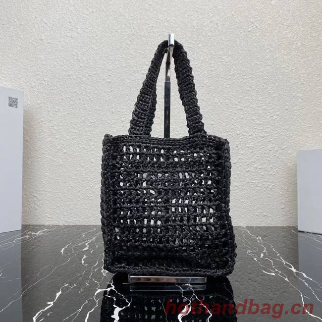 Prada small Crochet tote bag 1BG444 black