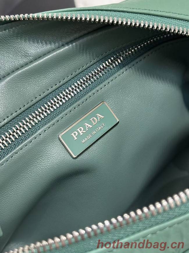 Prada Antique nappa leather multi-pocket top-handle bag 1BB099 green