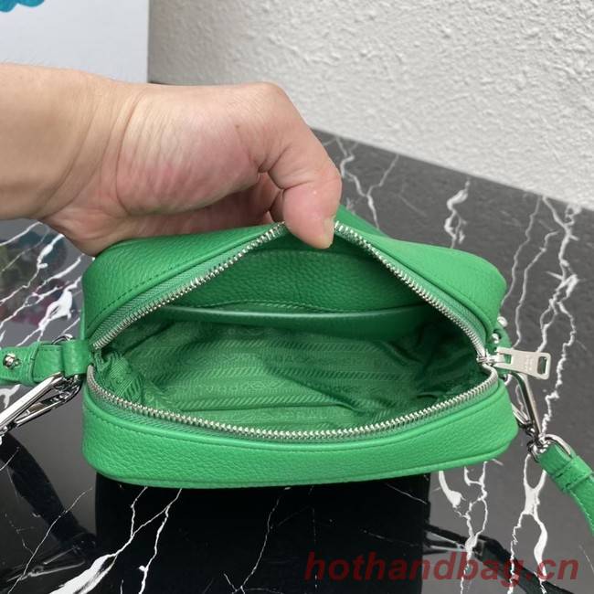 Prada Leather shoulder bag 1BH192 green