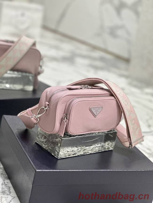 Prada Leather shoulder bag 1BH98 pink