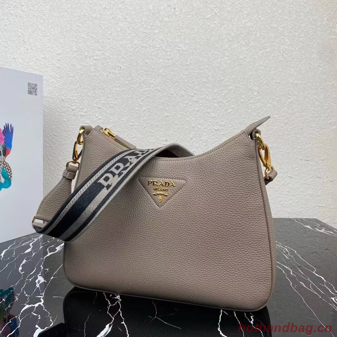 Prada Leather shoulder bag 1BC178 GRAY