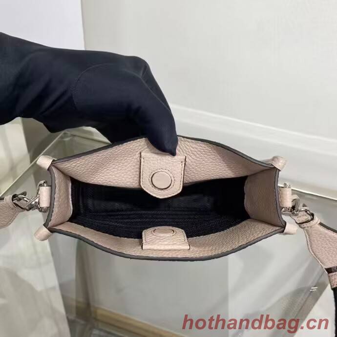 Prada Leather mini shoulder bag 1BH191 Clay Grey