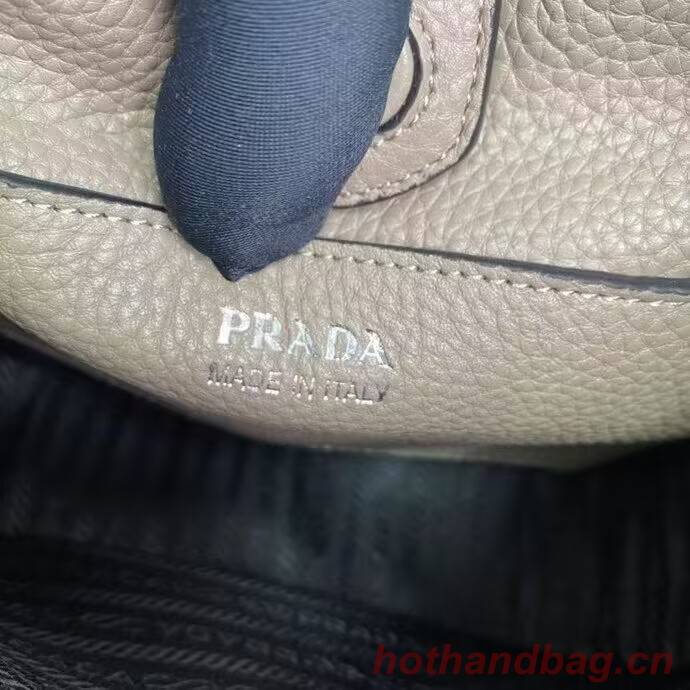 Prada Leather mini shoulder bag 1BH191 dark Grey