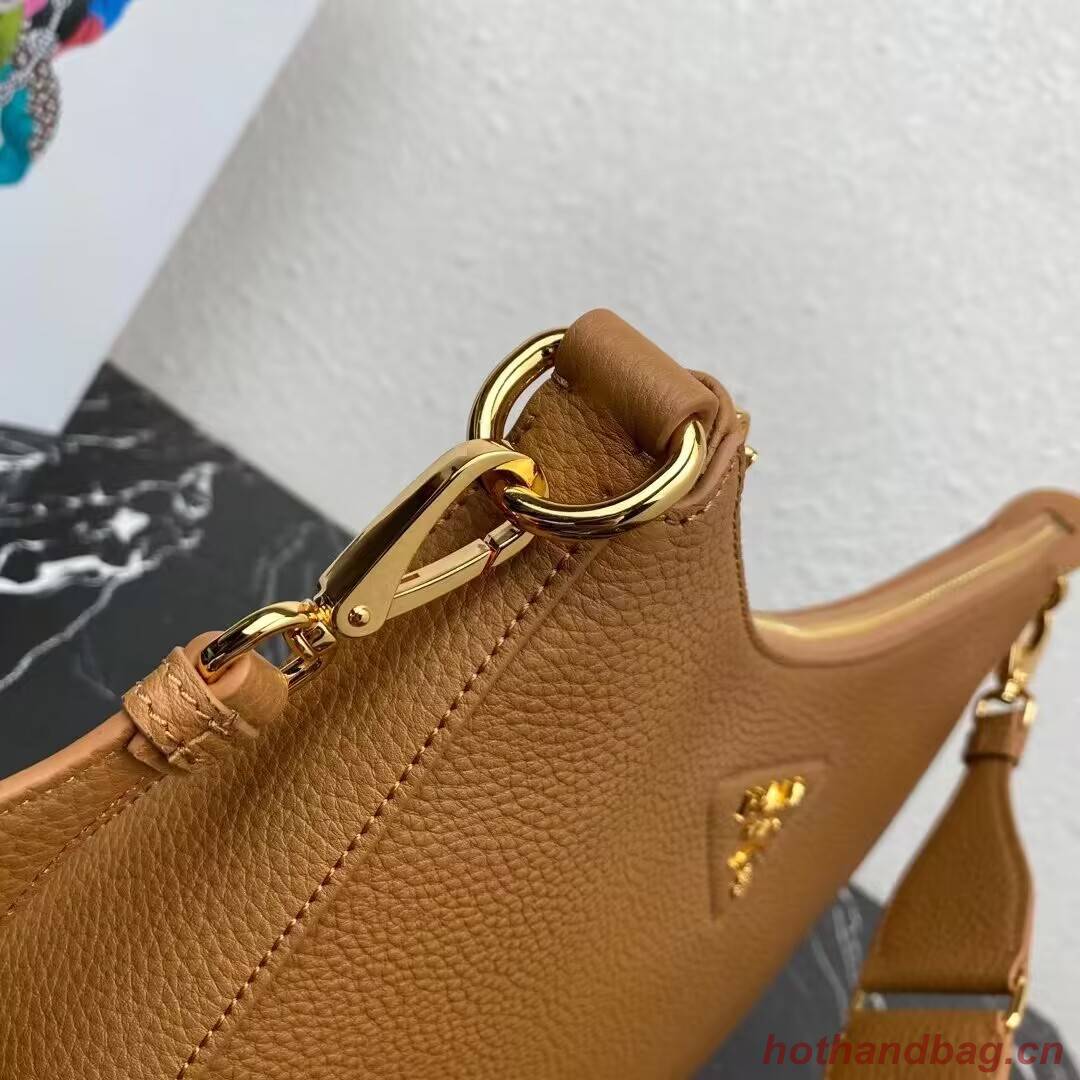 Prada Leather shoulder bag 1BC178 Caramel