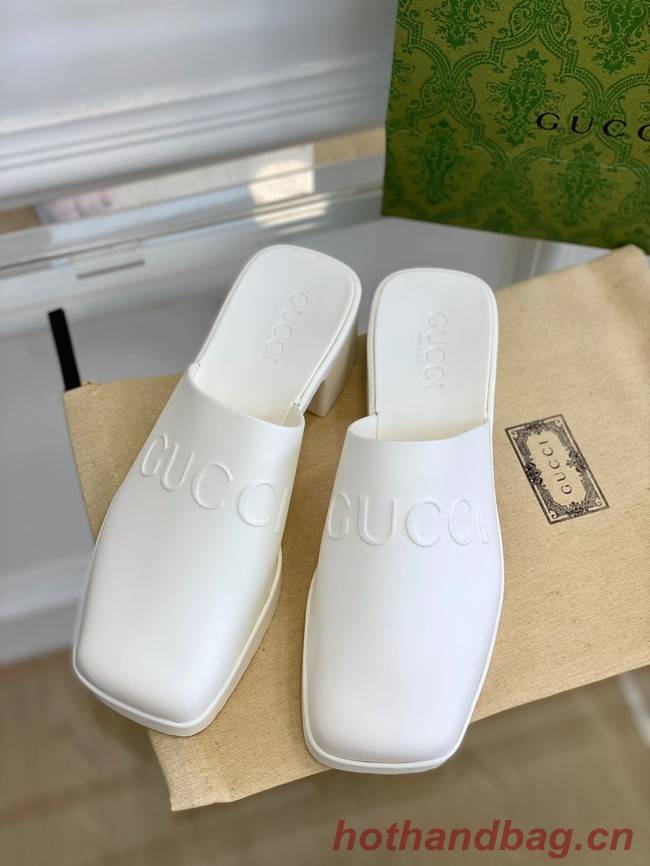 Gucci Womensleather slipper heel height 5.5CM 93401-2